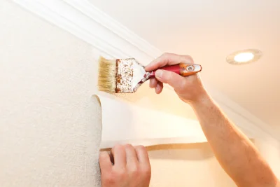 Pose de papier peint à Trédion — revêtements muraux et toiles de verre